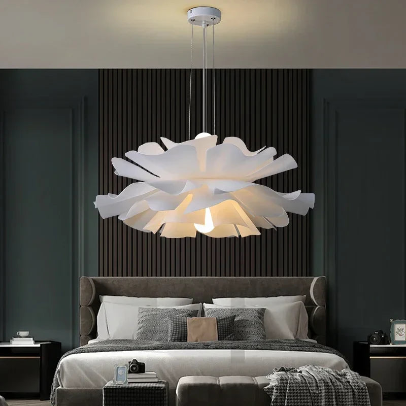 Hanging Lotus Flower Shaped Lamp – Decorative Ceiling Light with Layered Shade