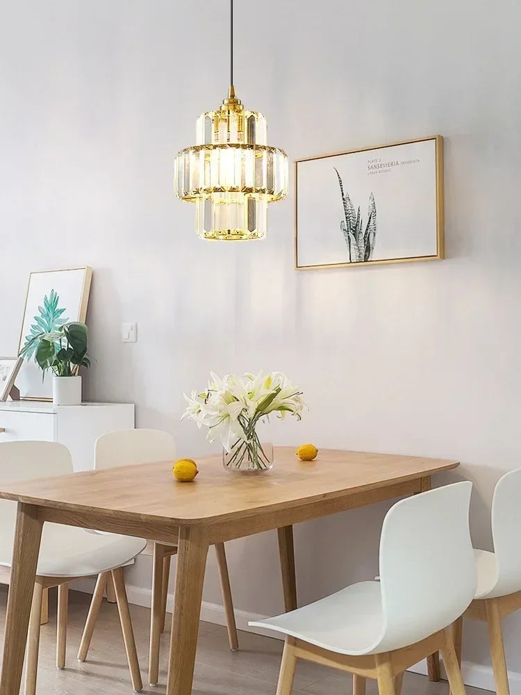 Elegant Glass Pendant Lamp Crystal – Glamour Style