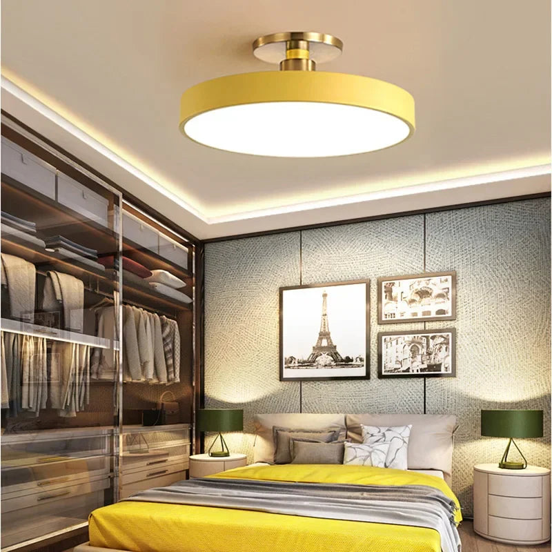 Round LED Ceiling Lamp in Scandinavian Style
