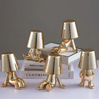 Designer LED Table Lamp Sitting Man with Glossy Finish