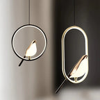 Luxury Hanging Lamp with a Golden Bird