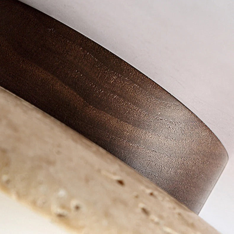 Lyonea - Minimalistic Travertine LED Ceiling Lamp