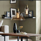 Retro Industrial Pendant Lamp with Glass – Smoky Glass Shade
