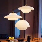 Hanging Ceiling Lamp with Milk White Glass