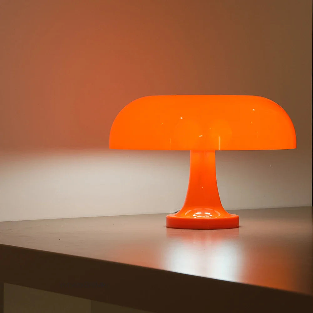 Designer LED Table Lamp in a Modern Mushroom Shape