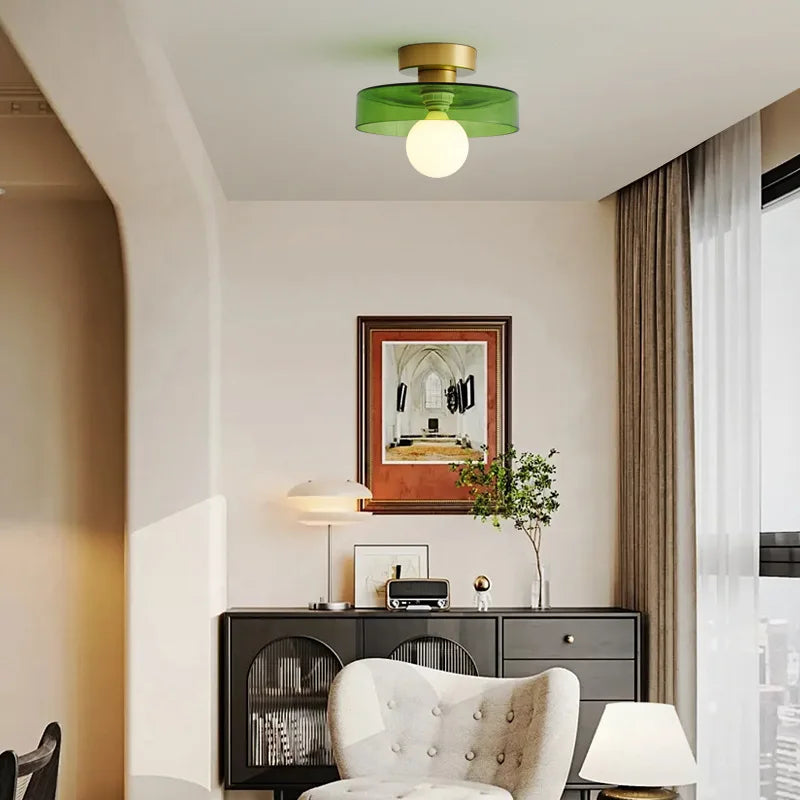 Modern LED Ceiling Lamp – Minimalist Ceiling Light with Round Shade