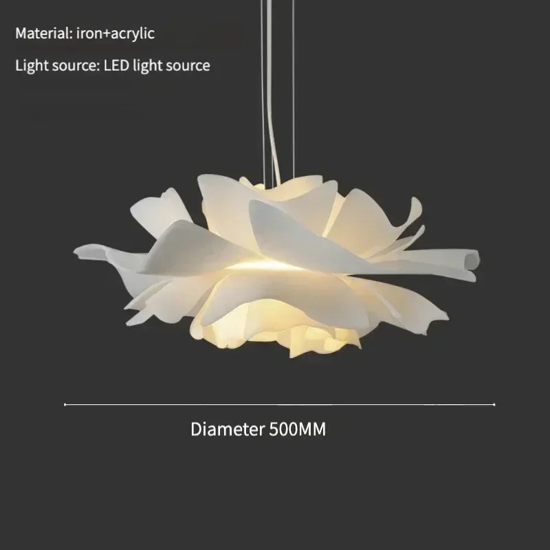 Hanging Lotus Flower Shaped Lamp – Decorative Ceiling Light with Layered Shade