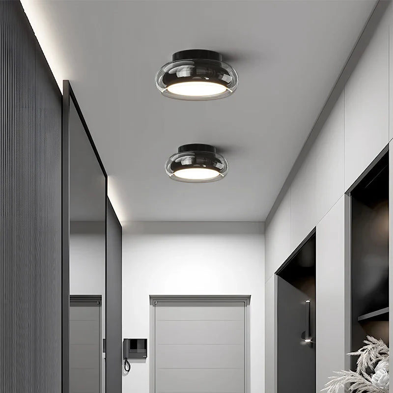 Modern Ceiling Light Fixture with Glass Shade