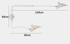 Designer wall lamp with double arm – adjustable wall light for living room, office, or bedroom