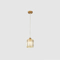 Vina Modern Cluster Cylinder Glass Pendant Light, Black/Gold