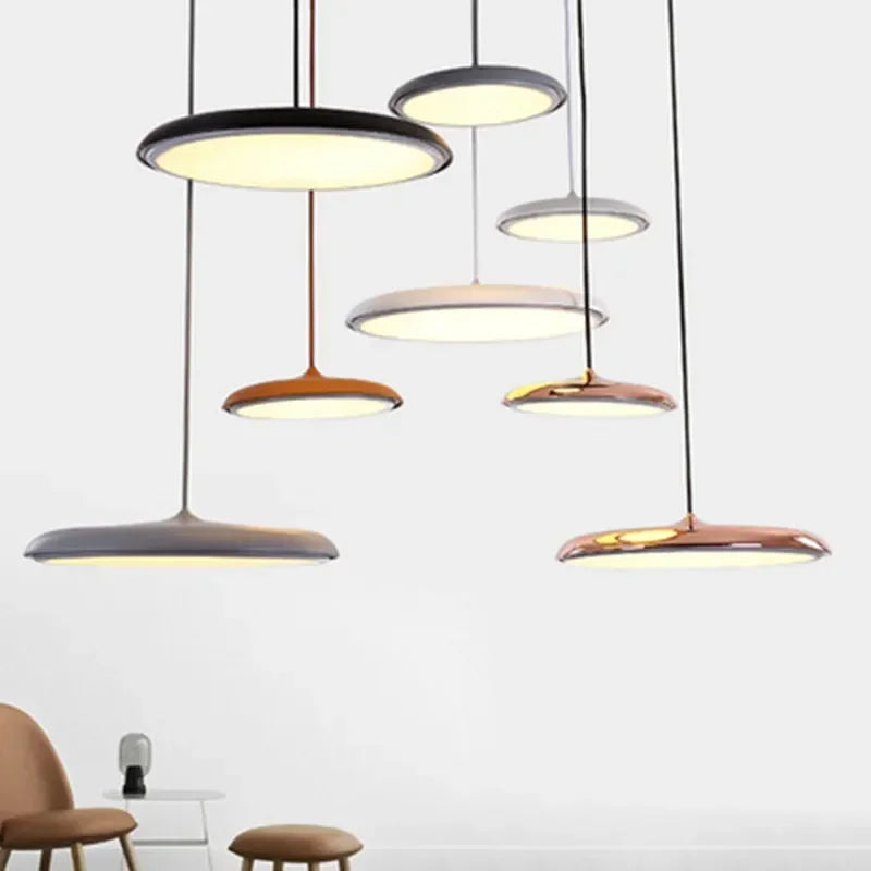 Modern LED Pendant Lamp – Ultra-Thin Shade, Designer Ceiling Lighting for Living Room or Dining Room