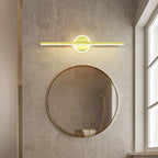 Modern LED Wall Lamp in Line Shape with Round Element – Designer Lighting