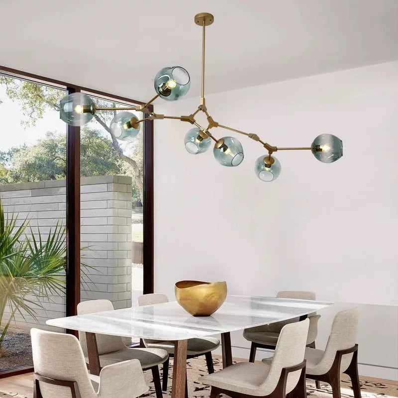 Molecular Designer Chandelier 8-Arm – Modern LED Ceiling Lamp