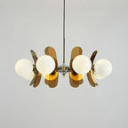 Hanging Lamp Retro Modern Chandelier with Ball Shades Bauhaus