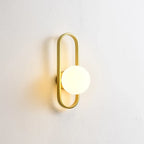 Modern Wall Sconce with Milk Glass Ball