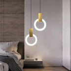 Modern LED Pendant Lamp Gold Ring