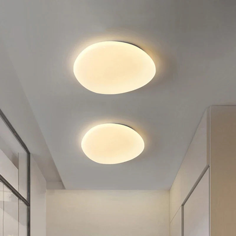 Organic LED Ceiling Lamp Natural Stone Shape