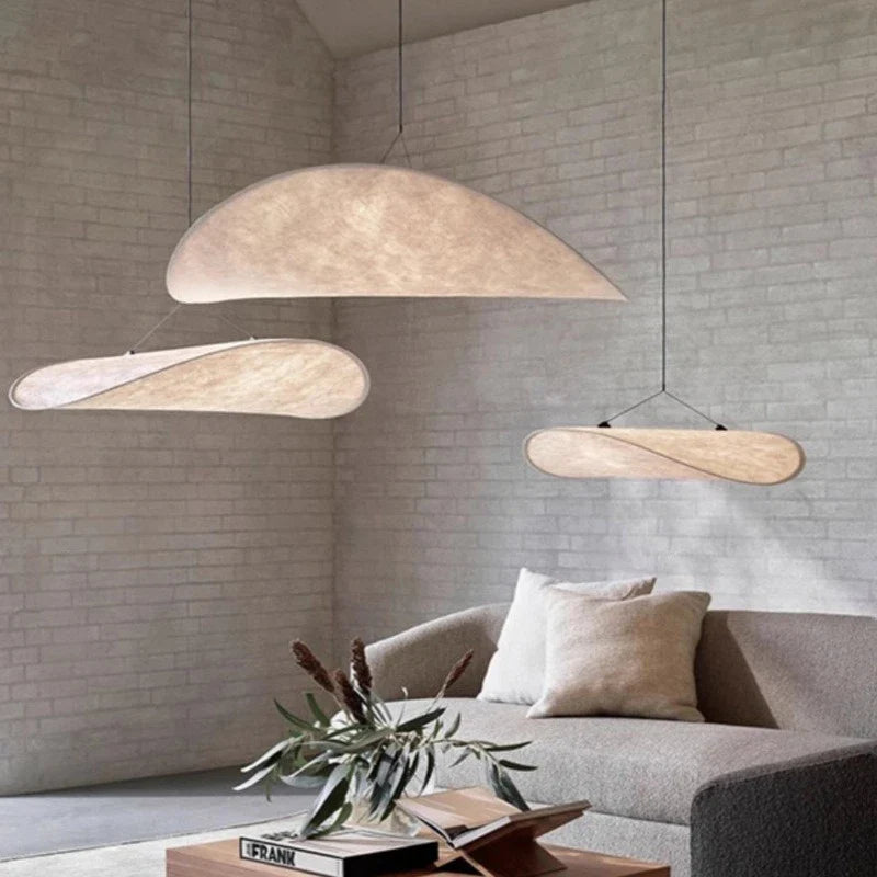 Japandi Designer Pendant Lamp in the Form of an Elongated Panel – Modern Elegance