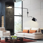 Designer wall lamp with double arm – adjustable wall light for living room, office, or bedroom