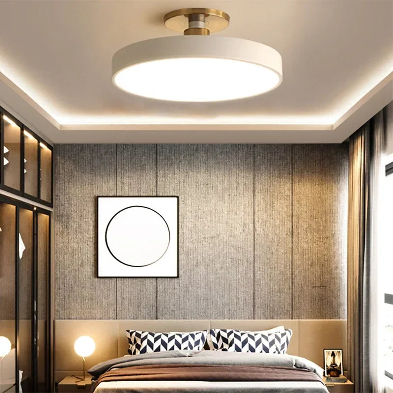 Round LED Ceiling Lamp in Scandinavian Style