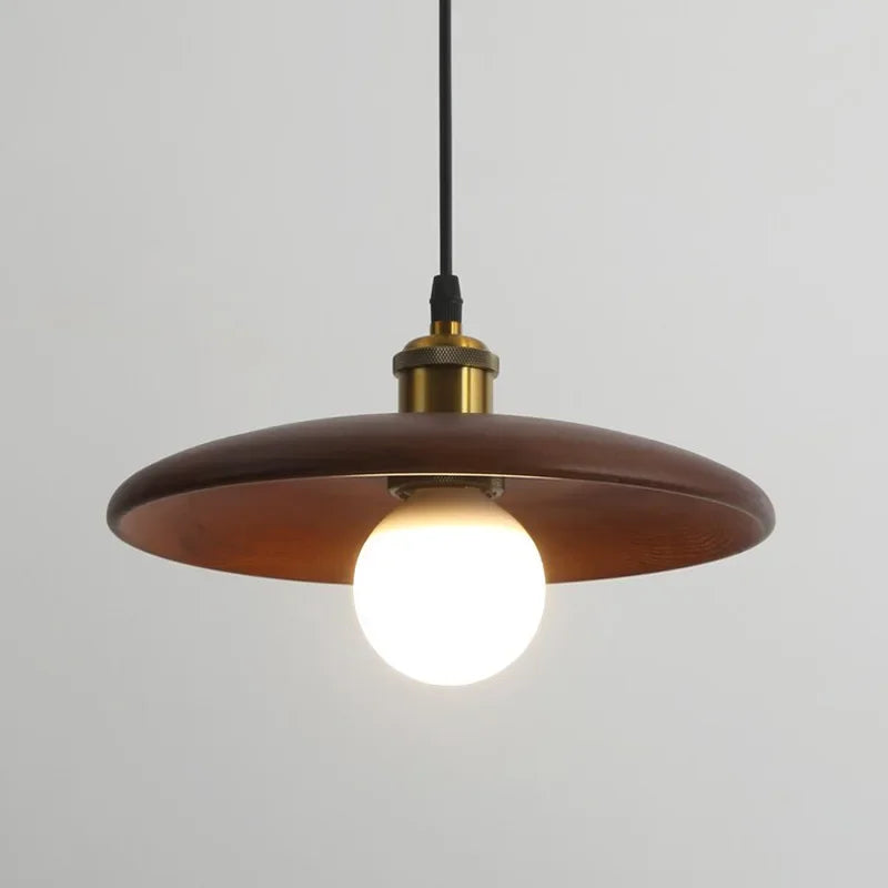 Scandinavian Wooden Pendant Lamp – Minimalist Ceiling Light