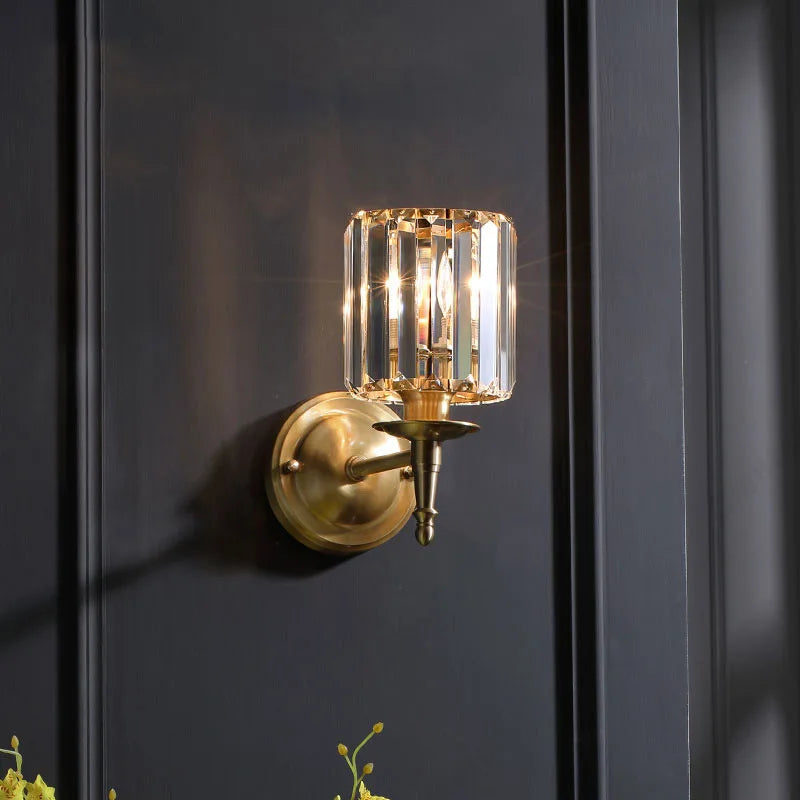 Elegant Crystal Wall Sconce in Glamour Style