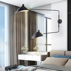 Designer wall lamp with double arm – adjustable wall light for living room, office, or bedroom