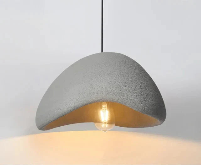 Hanging LED Ceiling Lamp in Wabi-Sabi Style