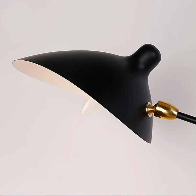 Designer wall lamp with double arm – adjustable wall light for living room, office, or bedroom
