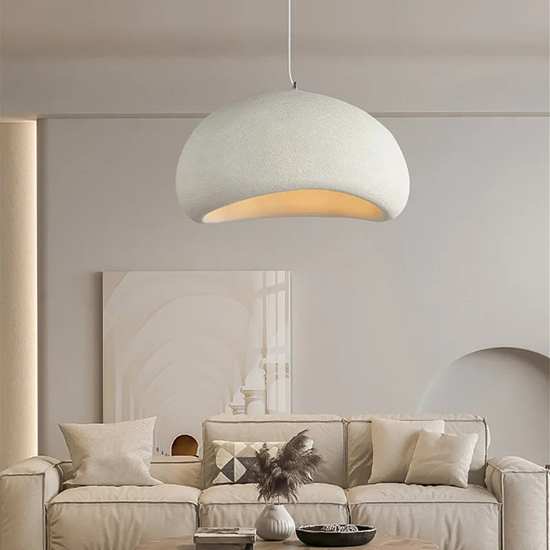 Hanging LED Ceiling Lamp in Wabi-Sabi Style