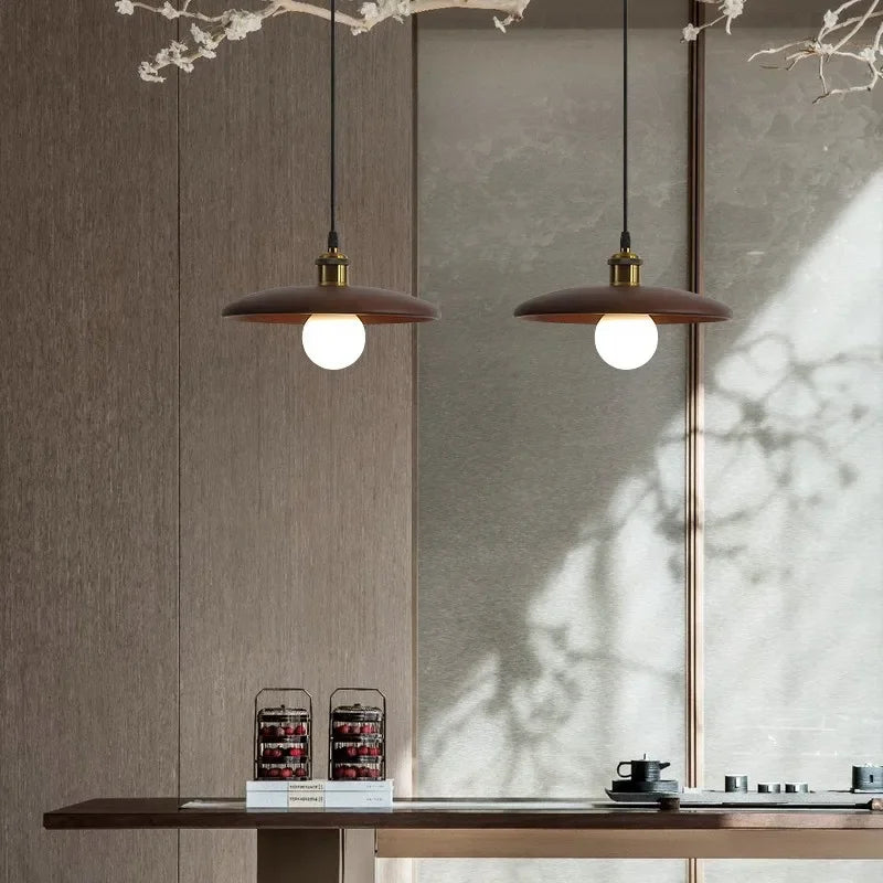 Scandinavian Wooden Pendant Lamp – Minimalist Ceiling Light