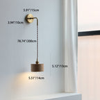 Scandinavian Brass Wood Wall Sconce Lamp 1-Light