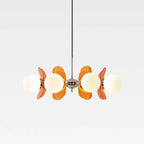 Hanging Lamp Retro Modern Chandelier with Ball Shades Bauhaus