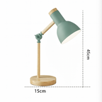 Nordic Wood Base Semi-Circular Table Lamp 1-Light