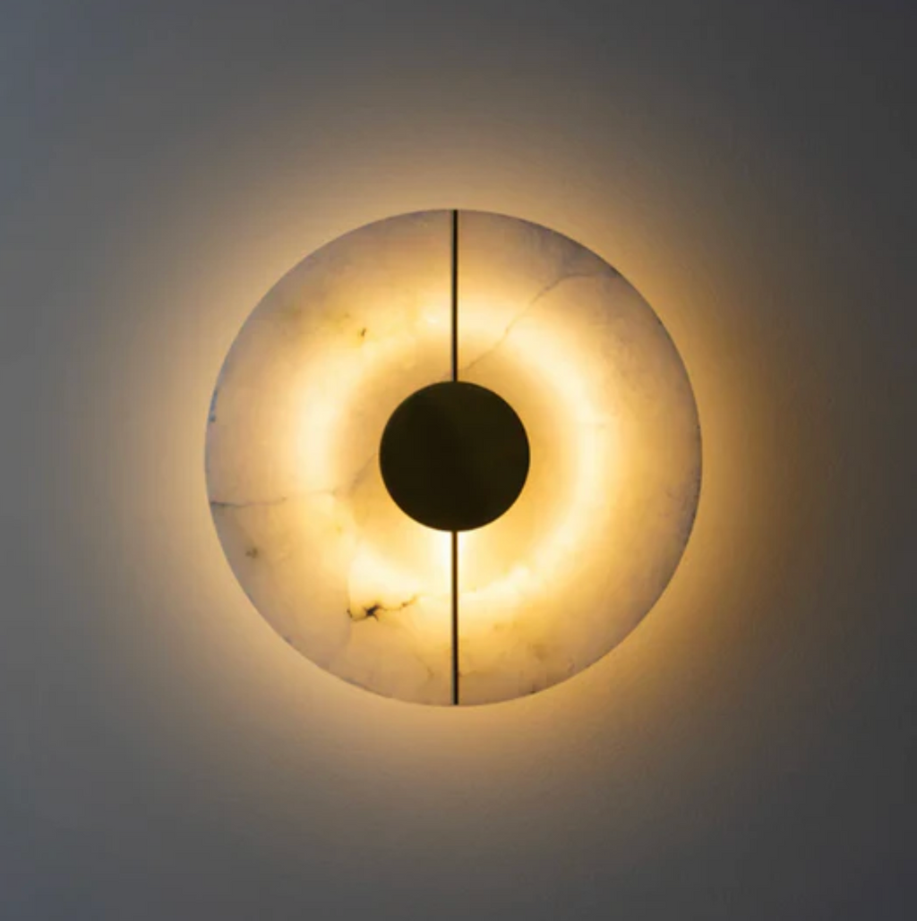 LED Wall Sconce Made of Natural Stone – Modern Decorative Lamp