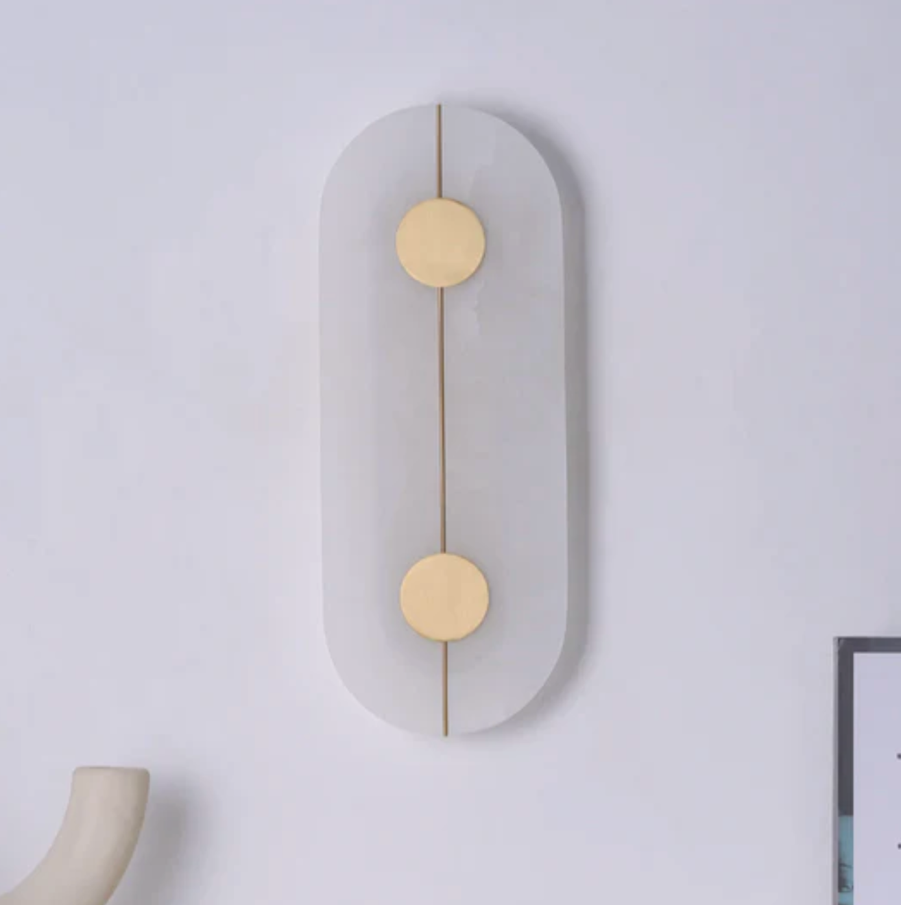 LED Wall Sconce Made of Natural Stone – Modern Decorative Lamp