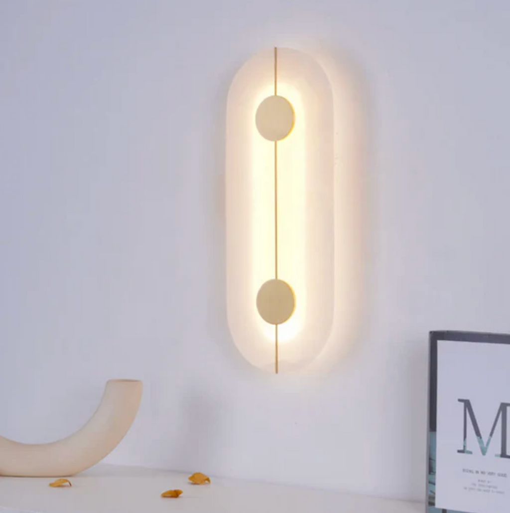 LED Wall Sconce Made of Natural Stone – Modern Decorative Lamp