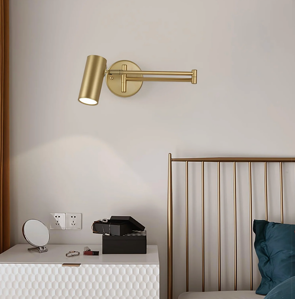 Modern wall sconce with adjustable arm – minimalist spotlight lamp