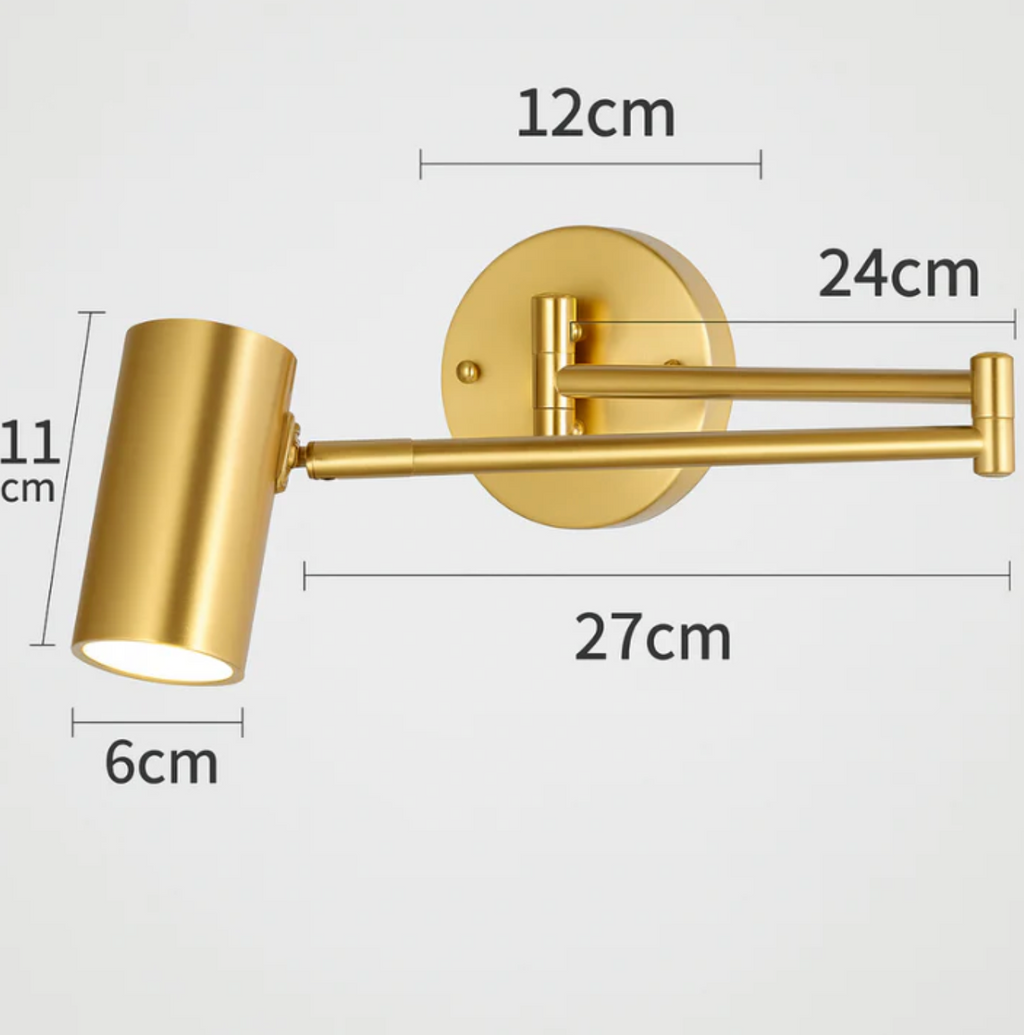 Modern wall sconce with adjustable arm – minimalist spotlight lamp