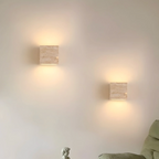 Stone Wall Sconce – Minimalist Lamp Made of Natural Travertine