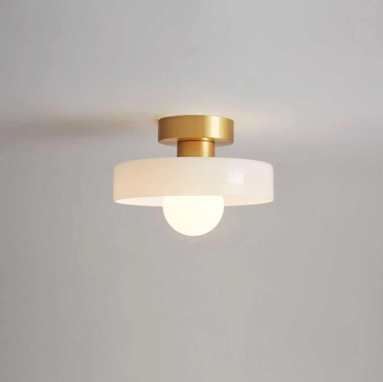 Modern LED Ceiling Lamp – Minimalist Ceiling Light with Round Shade