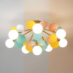 Modern LED Ceiling Lamp – Designer Ceiling Light with Spherical Shades
