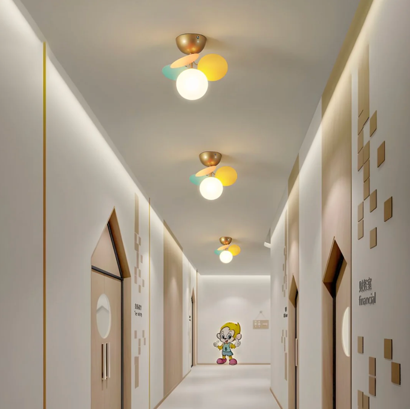 Modern LED Ceiling Lamp – Designer Ceiling Light with Spherical Shades