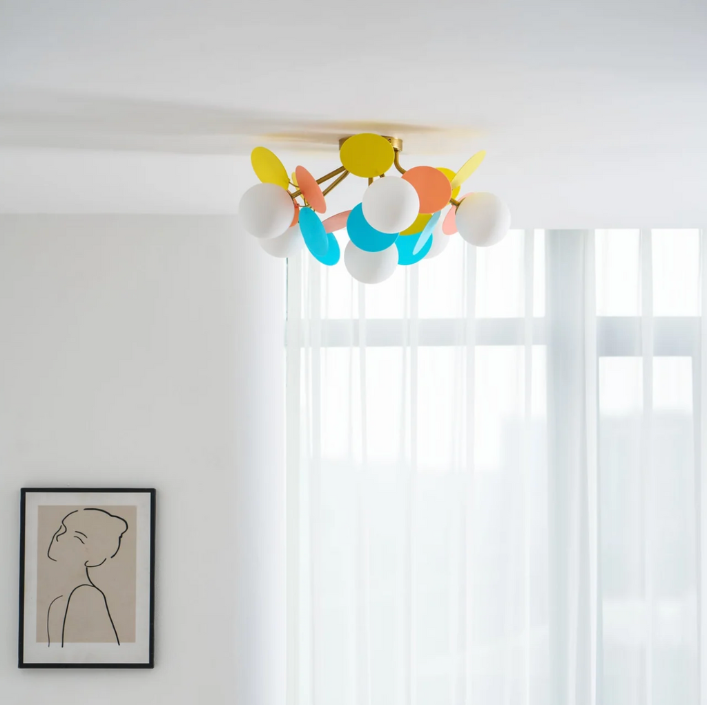 Modern LED Ceiling Lamp – Designer Ceiling Light with Spherical Shades