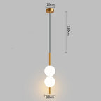 Modern Gold Pendant Lamp with Spherical Shade | Minimalist LED Ceiling Lamp