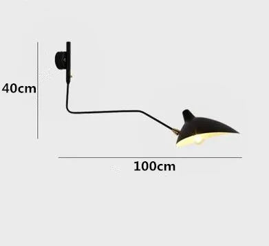 Designer wall lamp with double arm – adjustable wall light for living room, office, or bedroom