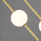Modern Gold Pendant Lamp with Spherical Shade | Minimalist LED Ceiling Lamp
