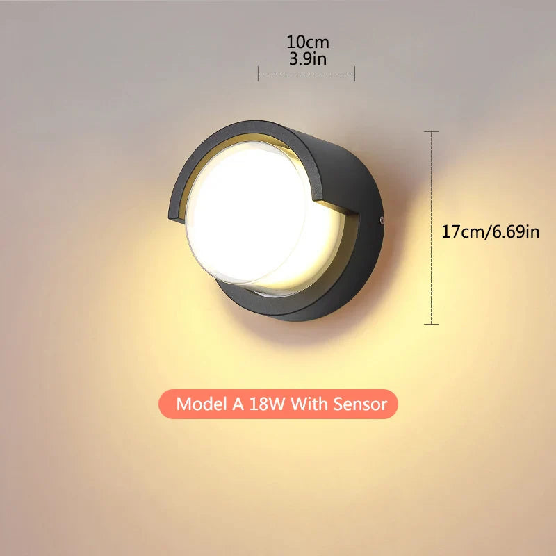 Outdoor Wall Lamp with Motion Sensor