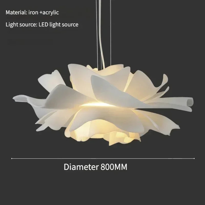 Hanging Lotus Flower Shaped Lamp – Decorative Ceiling Light with Layered Shade