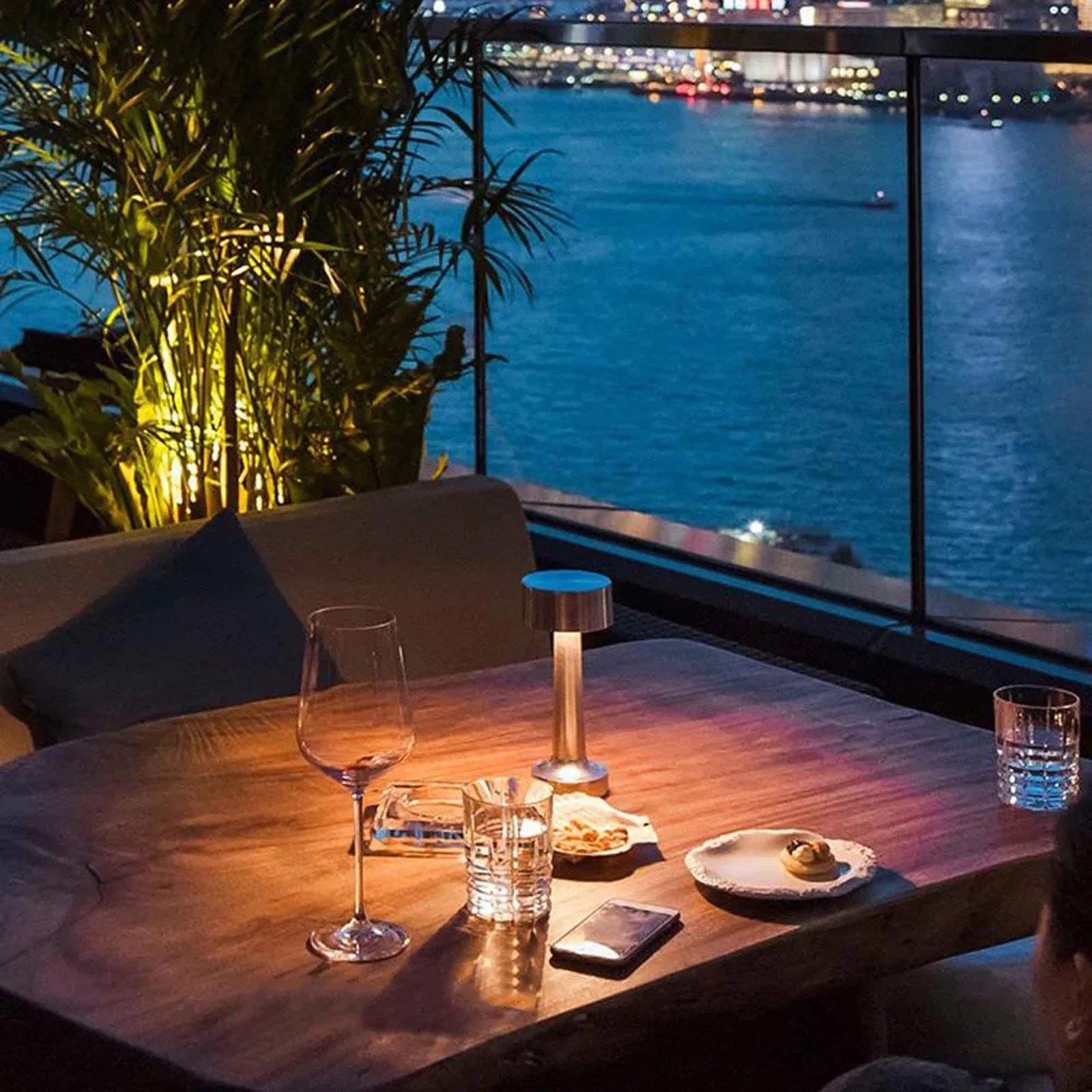 Modern LED Metal Table Lamp with Touch Switch and Warm Light